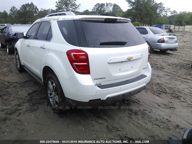 2GNALDEK8H1538577 - 2017 CHEVROLET EQUINOX PREMIER WHITE photo 3