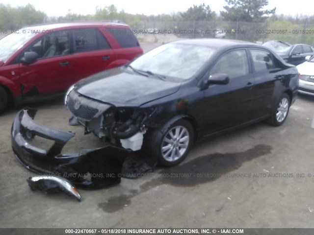 JTDBL40E19J044485 - 2009 TOYOTA COROLLA LE/XLE BLACK photo 2