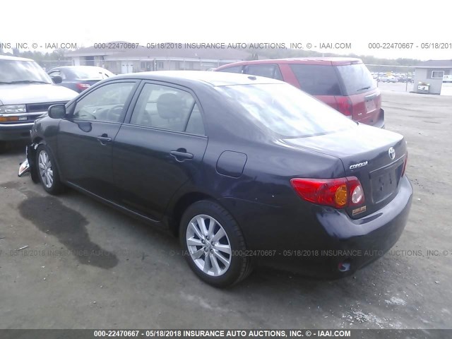 JTDBL40E19J044485 - 2009 TOYOTA COROLLA LE/XLE BLACK photo 3