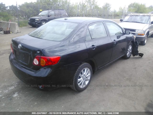 JTDBL40E19J044485 - 2009 TOYOTA COROLLA LE/XLE BLACK photo 4