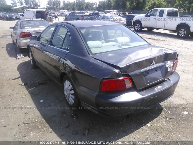 4A3AA46G22E034487 - 2002 MITSUBISHI GALANT ES/LS GRAY photo 3