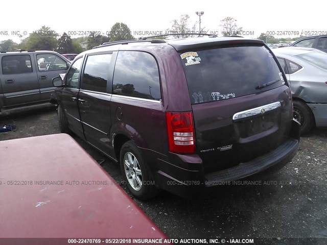 2A8HR54P98R716791 - 2008 CHRYSLER TOWN & COUNTRY TOURING MAROON photo 3