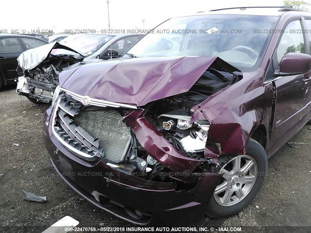 2A8HR54P98R716791 - 2008 CHRYSLER TOWN & COUNTRY TOURING MAROON photo 6