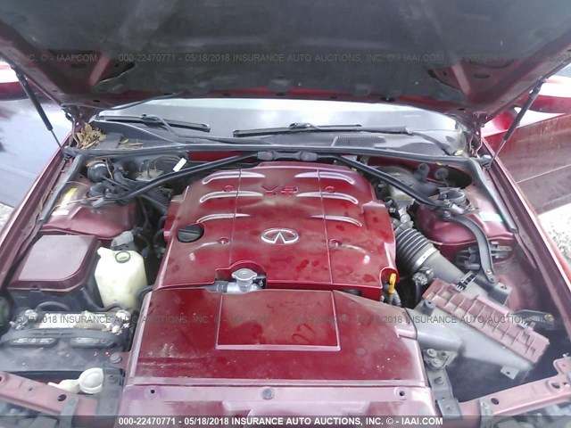 JNKAY41E03M004625 - 2003 INFINITI M45 RED photo 10