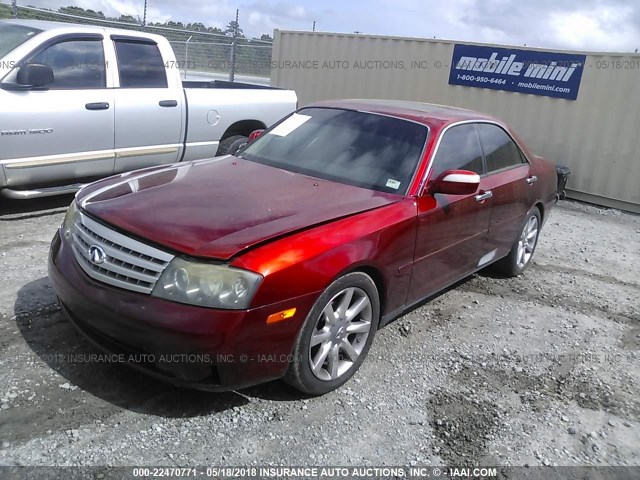 JNKAY41E03M004625 - 2003 INFINITI M45 RED photo 2