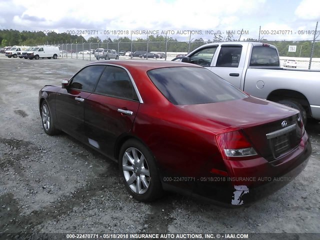 JNKAY41E03M004625 - 2003 INFINITI M45 RED photo 3