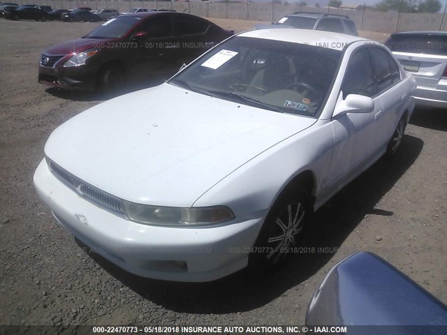 4A3AA46G3YE168207 - 2000 MITSUBISHI GALANT ES WHITE photo 2