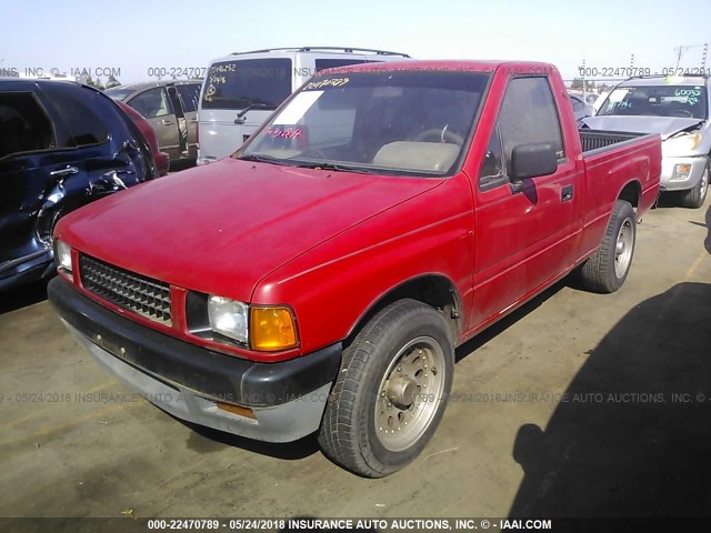 JAACL11E9L7215724 - 1990 ISUZU CONVENTIONAL SHORT BED RED photo 2