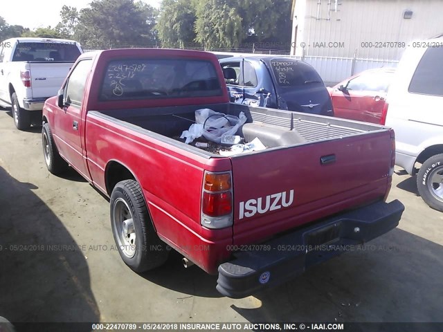 JAACL11E9L7215724 - 1990 ISUZU CONVENTIONAL SHORT BED RED photo 3