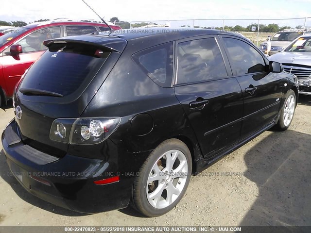 JM1BK343671763718 - 2007 MAZDA 3 HATCHBACK BLACK photo 4