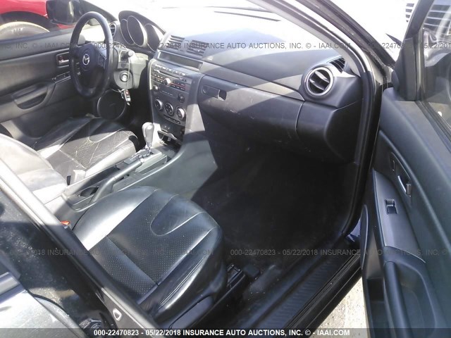 JM1BK343671763718 - 2007 MAZDA 3 HATCHBACK BLACK photo 5