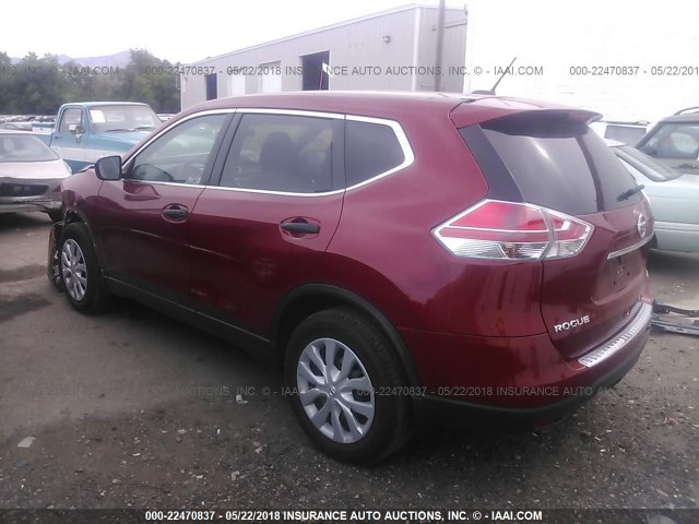 5N1AT2MM5GC777069 - 2016 NISSAN ROGUE S/SL/SV RED photo 3