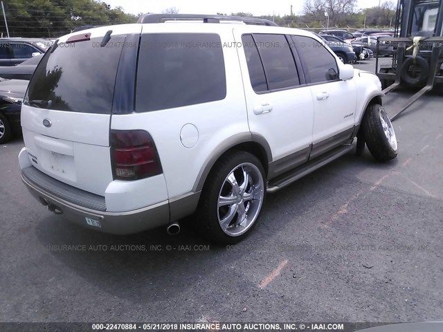 1FMZU64K34UA55546 - 2004 FORD EXPLORER EDDIE BAUER WHITE photo 4