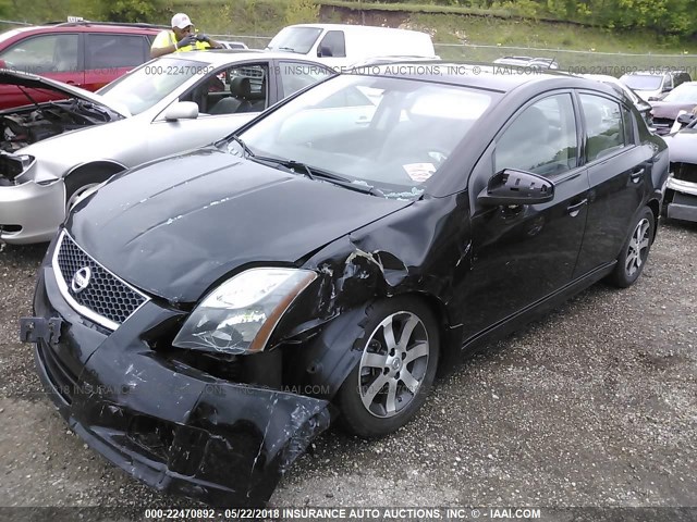 3N1AB6APXCL677077 - 2012 NISSAN SENTRA 2.0/2.0S/SR/2.0SL BLACK photo 2