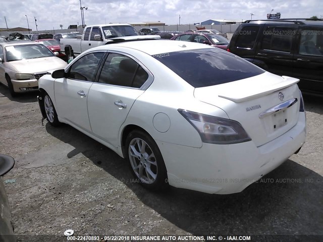 1N4AA5AP8EC914809 - 2014 NISSAN MAXIMA S/SV WHITE photo 3