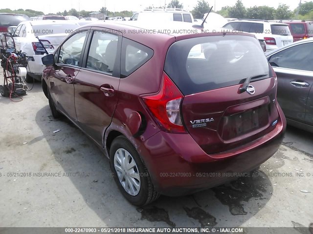 3N1CE2CPXGL355762 - 2016 NISSAN VERSA NOTE S/S PLUS/SV/SL/SR MAROON photo 3