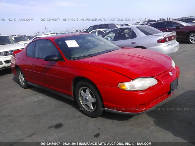 2G1WW15E019253290 - 2001 CHEVROLET MONTE CARLO LS RED photo 1