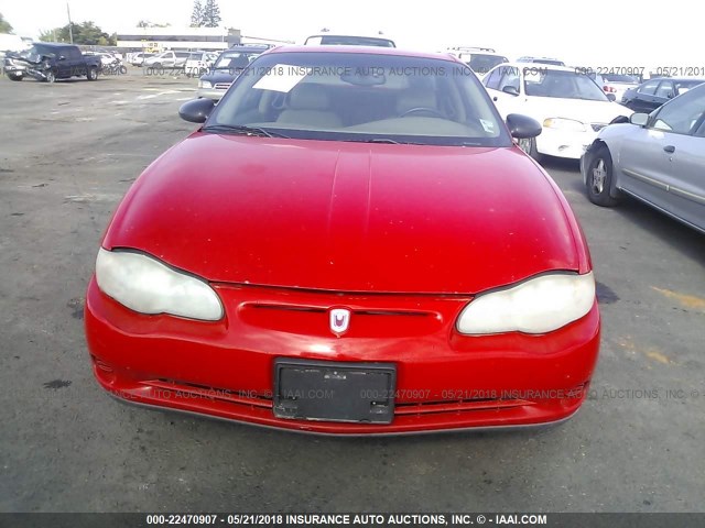 2G1WW15E019253290 - 2001 CHEVROLET MONTE CARLO LS წითელი ფოტო 6