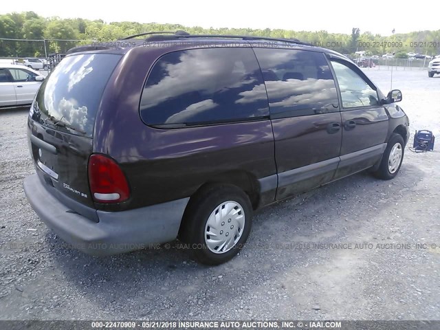 1B4GP44R4VB407595 - 1997 DODGE GRAND CARAVAN SE/SPORT PURPLE photo 4