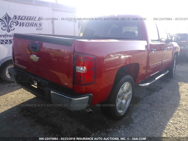 3GCPCSEA9BG107291 - 2011 CHEVROLET SILVERADO C1500 LT RED photo 4