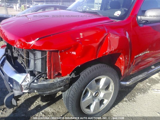 3GCPCSEA9BG107291 - 2011 CHEVROLET SILVERADO C1500 LT RED photo 6