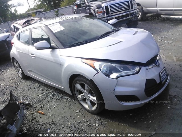 KMHTC6AD5CU081949 - 2012 HYUNDAI VELOSTER SILVER photo 1