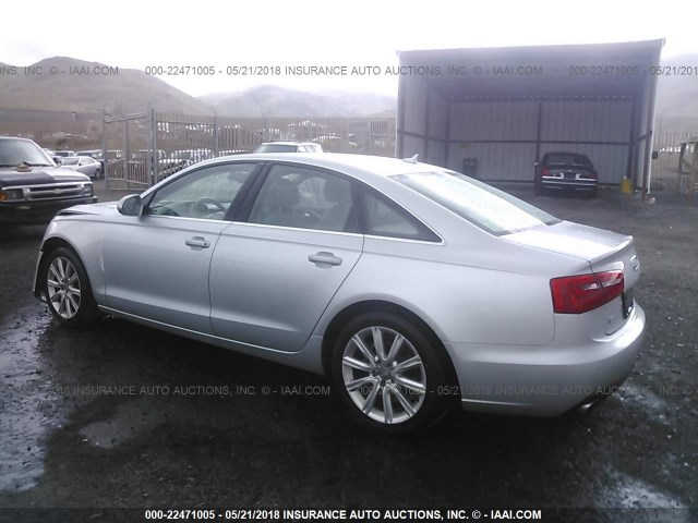 WAUGFBFC7DN143320 - 2013 AUDI A6 PREMIUM PLUS SILVER photo 3