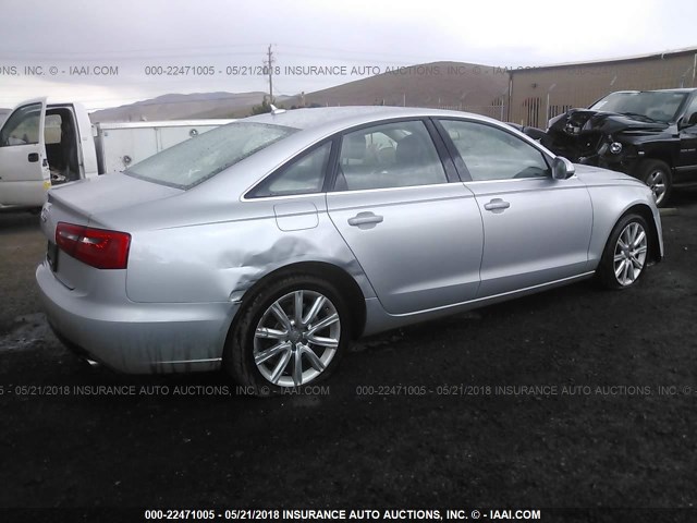 WAUGFBFC7DN143320 - 2013 AUDI A6 PREMIUM PLUS SILVER photo 4