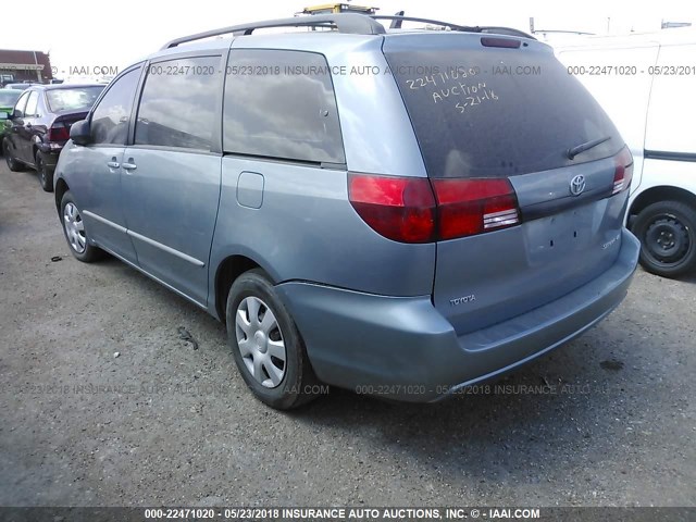 5TDZA23C74S146338 - 2004 TOYOTA SIENNA CE/LE SILVER photo 3