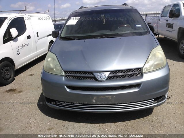 5TDZA23C74S146338 - 2004 TOYOTA SIENNA CE/LE SILVER photo 6