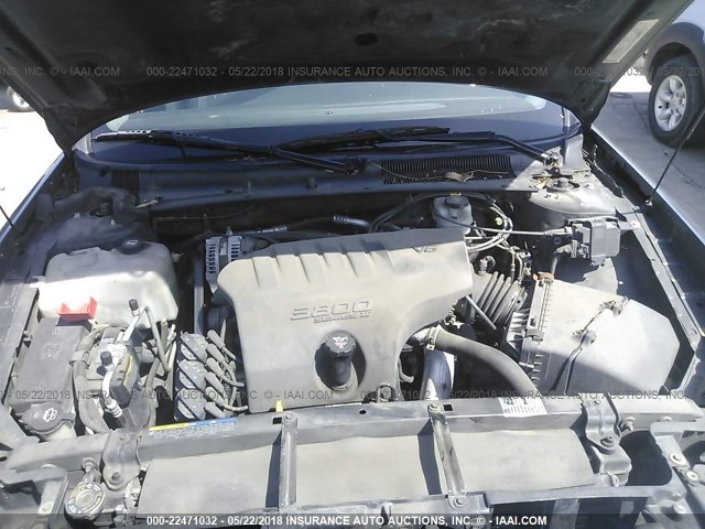 1G4HP52K85U118271 - 2005 BUICK LESABRE CUSTOM GRAY photo 10