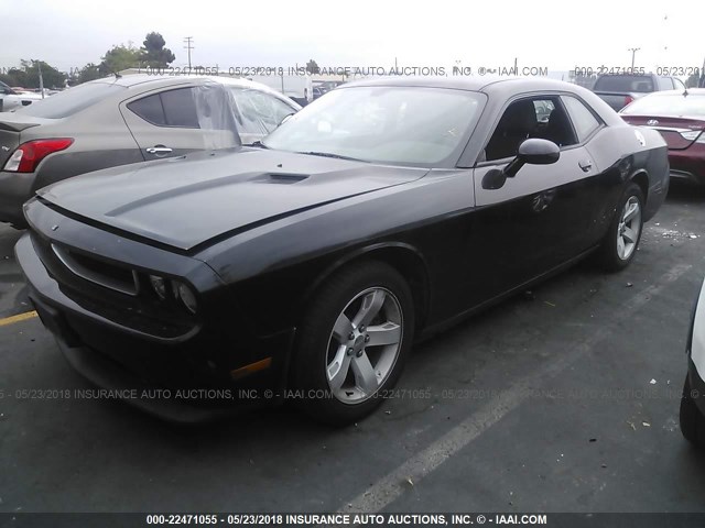 2C3CDYAG6CH290857 - 2012 DODGE CHALLENGER SXT BLACK photo 2