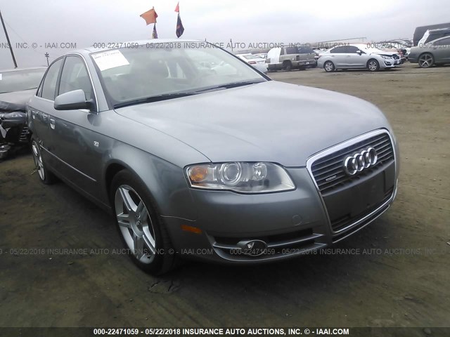 WAUDF78E37A032581 - 2007 AUDI A4 2.0T QUATTRO SILVER photo 1