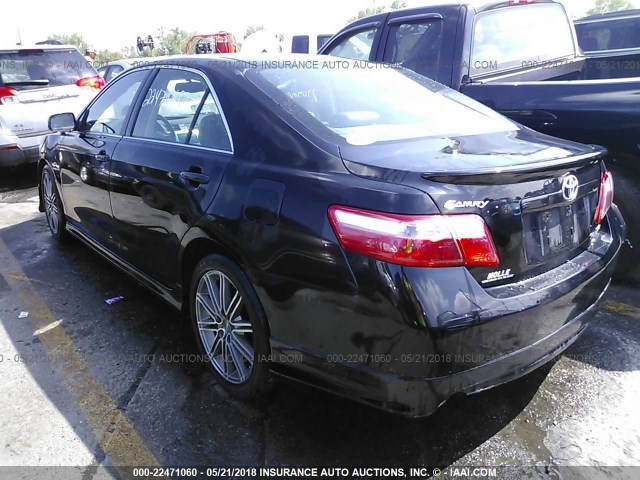 4T1BK46K87U023804 - 2007 TOYOTA CAMRY NEW GENERAT LE/XLE/SE BLACK photo 3