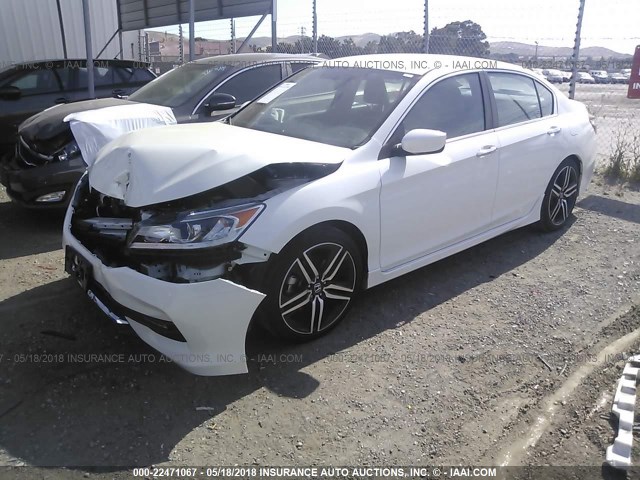 1HGCR2F5XGA235139 - 2016 HONDA ACCORD SPORT 白色 照片 2