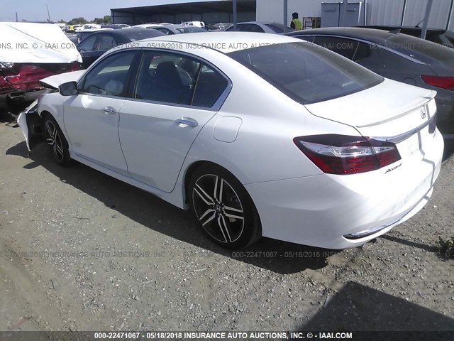 1HGCR2F5XGA235139 - 2016 HONDA ACCORD SPORT 白色 照片 3