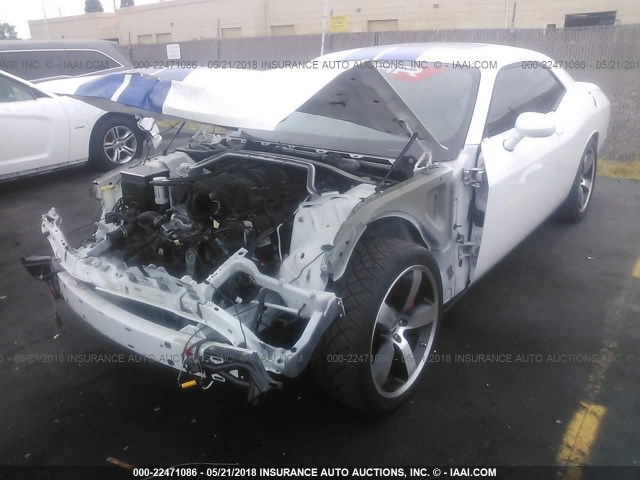 2B3CJ7DJ2BH506418 - 2011 DODGE CHALLENGER SRT-8 WHITE photo 2