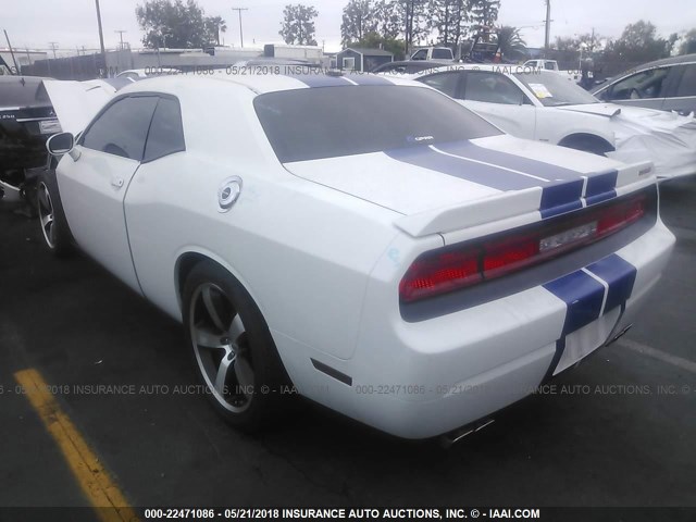 2B3CJ7DJ2BH506418 - 2011 DODGE CHALLENGER SRT-8 WHITE photo 3