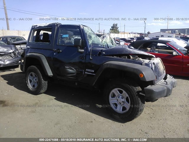 1C4AJWAG7DL625614 - 2013 JEEP WRANGLER SPORT BLUE photo 1