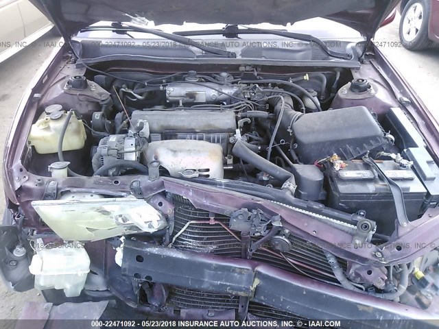 4T1BG22K01U781221 - 2001 TOYOTA CAMRY CE/LE/XLE MAROON photo 10