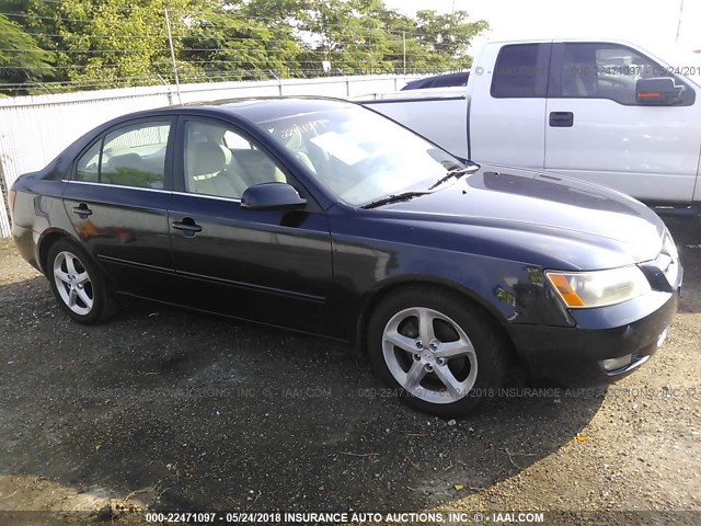 5NPEU46F86H042084 - 2006 HYUNDAI SONATA GLS/LX BLUE photo 1