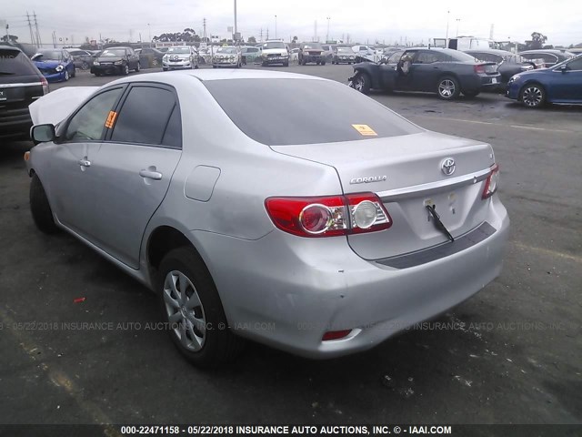 JTDBU4EE5B9126684 - 2011 TOYOTA COROLLA S/LE SILVER photo 3