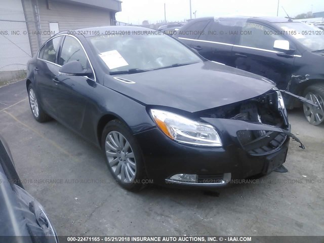 2G4GR5EK5C9181677 - 2012 BUICK REGAL GRAY photo 1