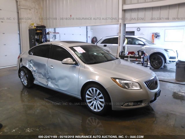 W04GX5GV1B1084281 - 2011 BUICK REGAL CXL CREAM photo 1