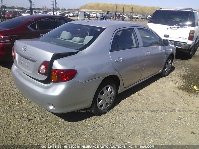 1NXBU4EE7AZ252178 - 2010 TOYOTA COROLLA S/LE/XLE SILVER photo 4