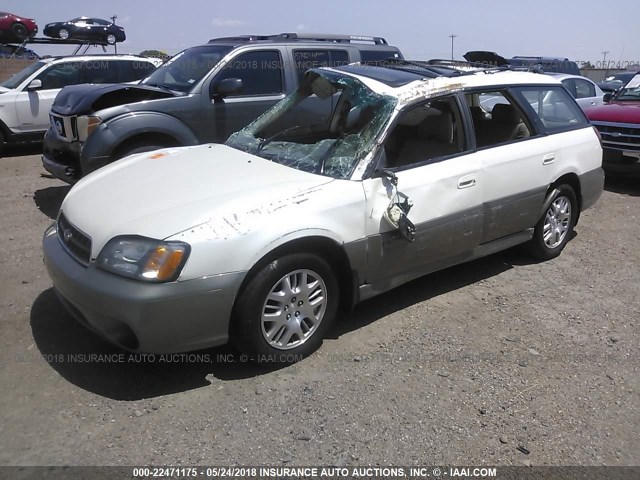 4S3BH686X47610269 - 2004 SUBARU LEGACY OUTBACK LIMITED WHITE photo 2
