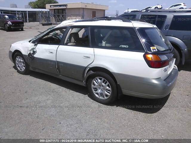 4S3BH686X47610269 - 2004 SUBARU LEGACY OUTBACK LIMITED WHITE photo 3