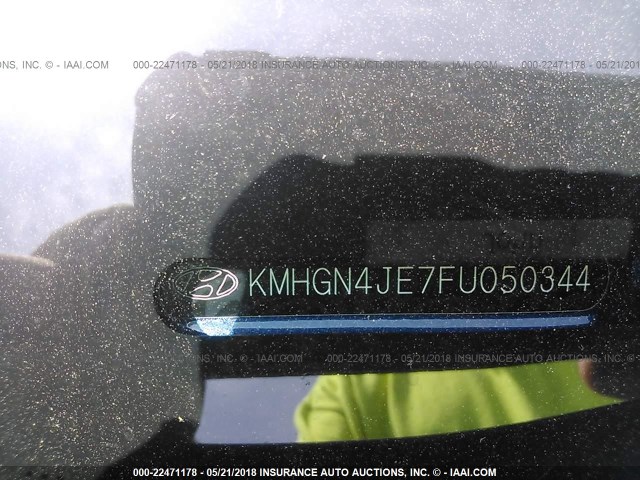 KMHGN4JE7FU050344 - 2015 HYUNDAI GENESIS 3.8L BLUE photo 9