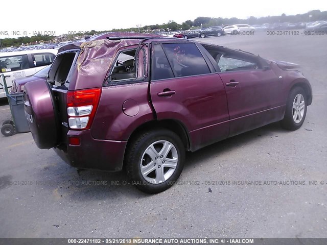 JS3TE947X74200463 - 2007 SUZUKI GRAND VITARA LUXURY MAROON photo 4