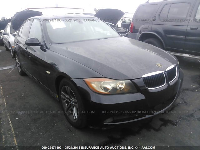 WBAVC53588FZ85865 - 2008 BMW 328 I SULEV BLACK photo 1